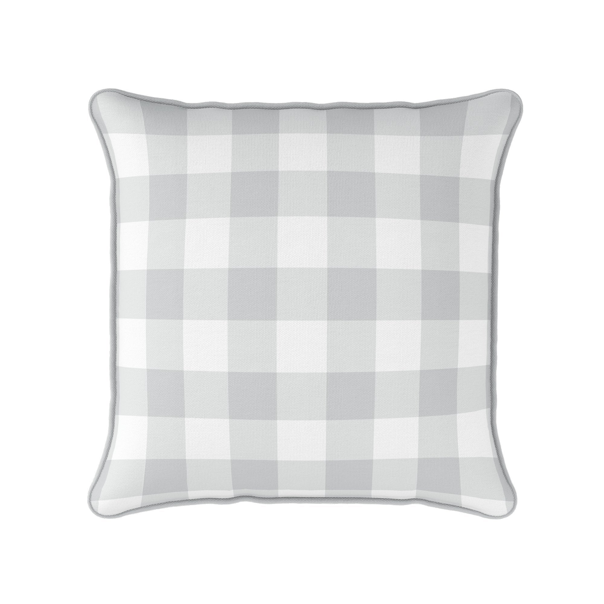 Gingham Check Medium Cushion - Neutrals - Hydrangea Lane Home