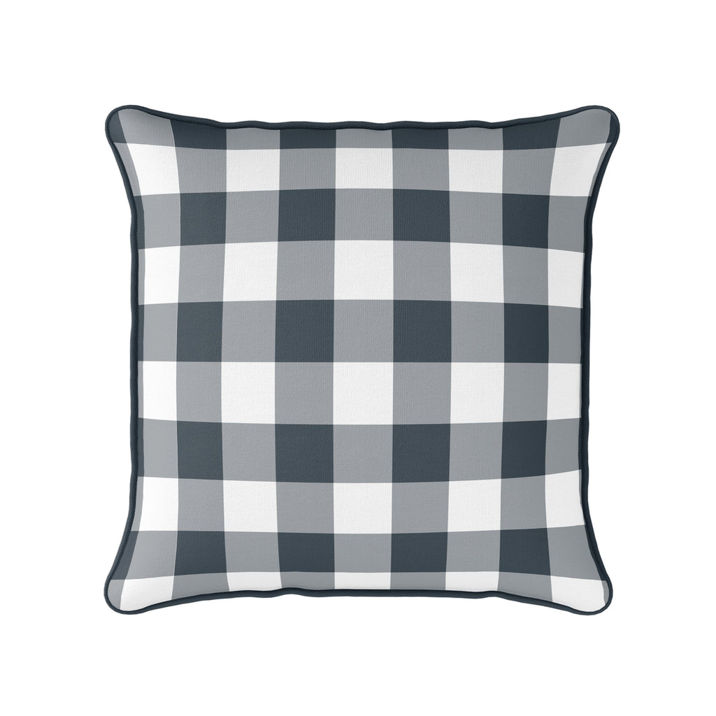 Gingham Check Medium Cushion - Neutrals - Hydrangea Lane Home