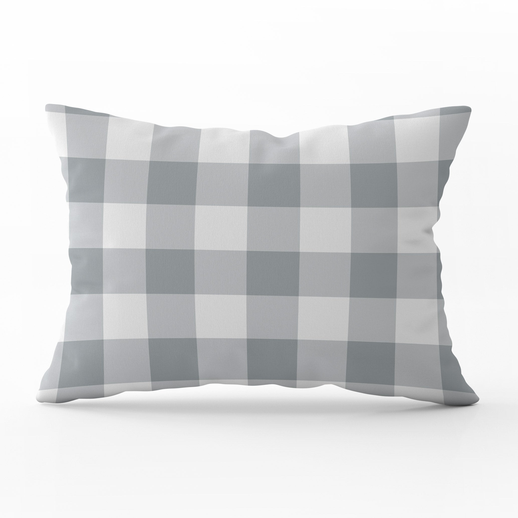 Gingham Check Medium Cushion - Neutrals - Hydrangea Lane Home