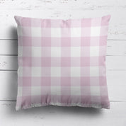 Gingham Check Medium Cushion - Pinks - Hydrangea Lane Home