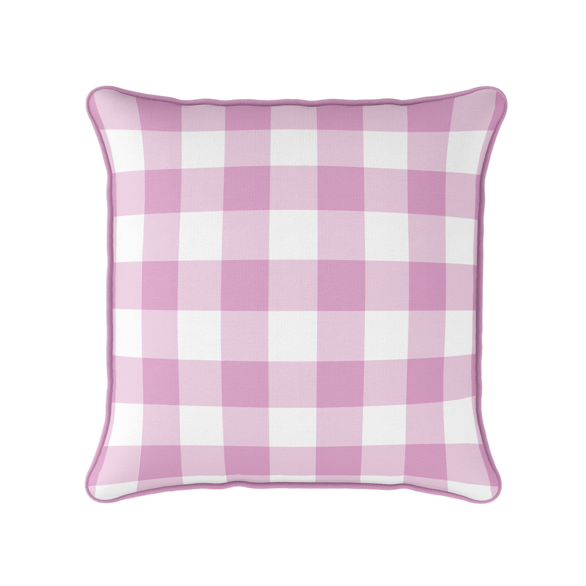 Gingham Check Medium Cushion - Pinks - Hydrangea Lane Home