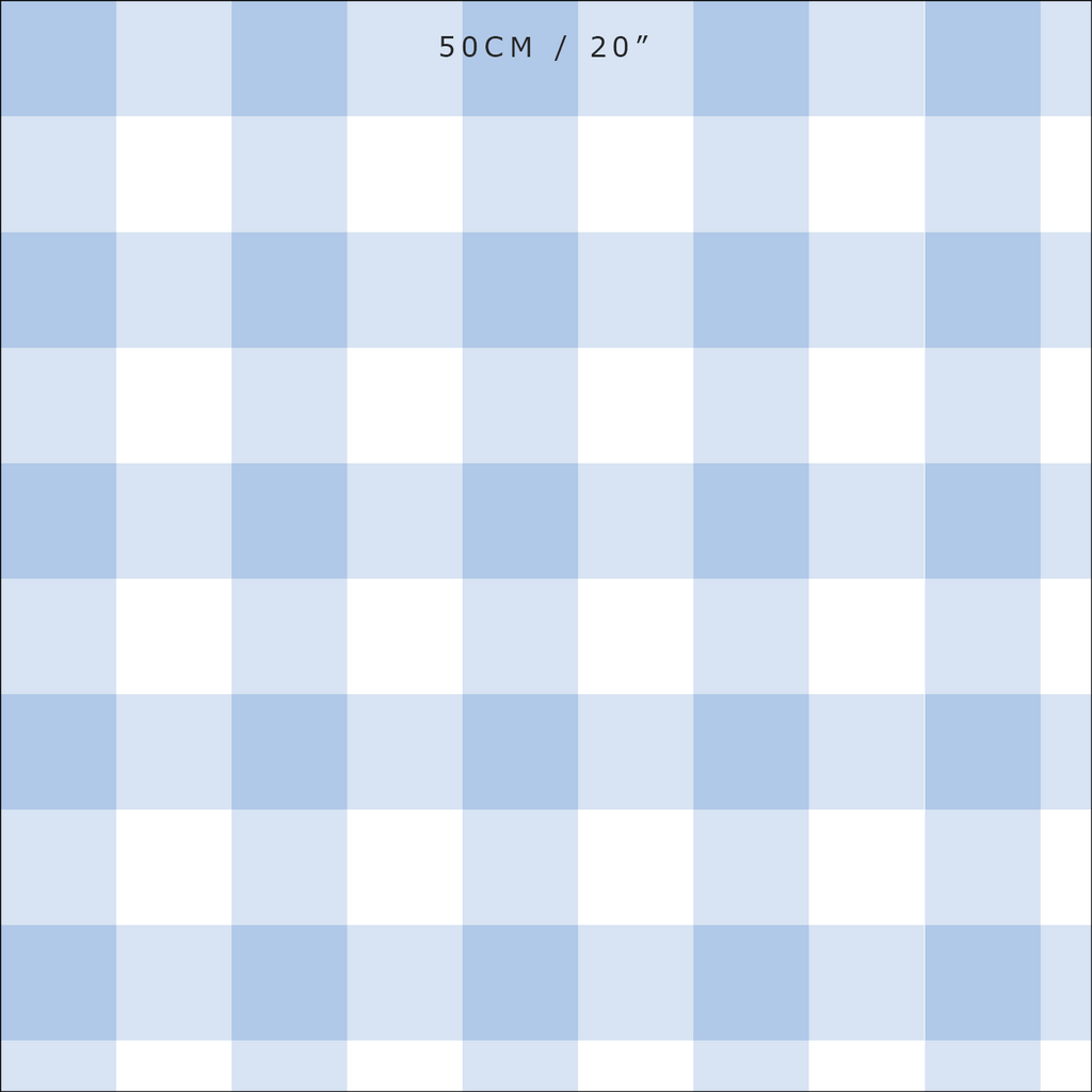 Gingham Check Medium Fabric - Cornflower - Hydrangea Lane Home