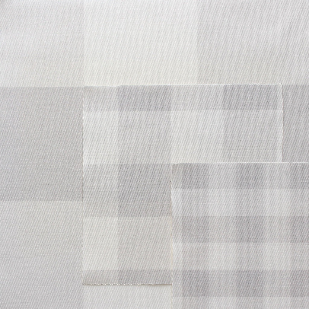 Gingham Check Medium Fabric - Dove - Hydrangea Lane Home