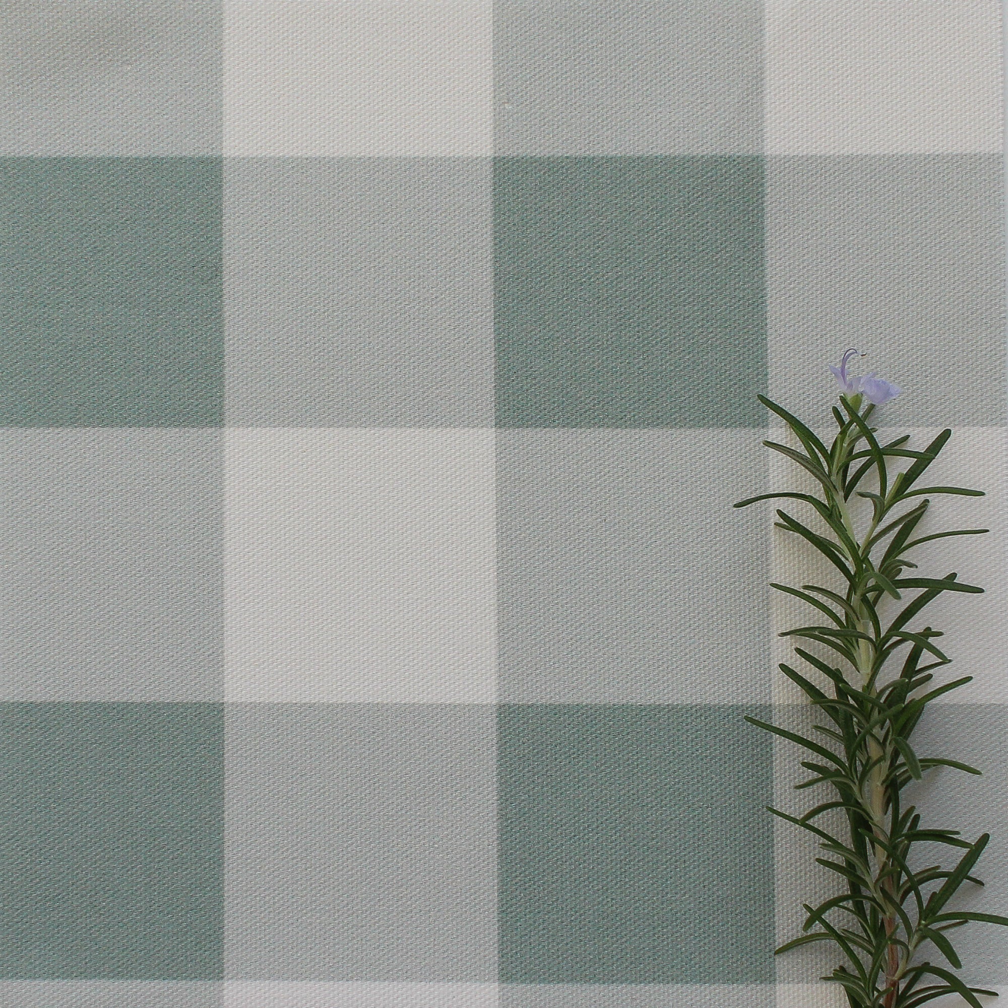 Gingham Check Medium Fabric - Eucalyptus - Hydrangea Lane Home