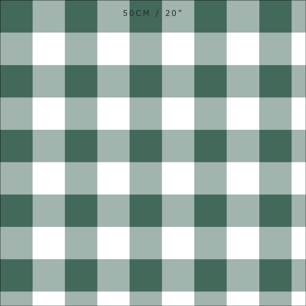 Gingham Check Medium Fabric - Leaf - Hydrangea Lane Home