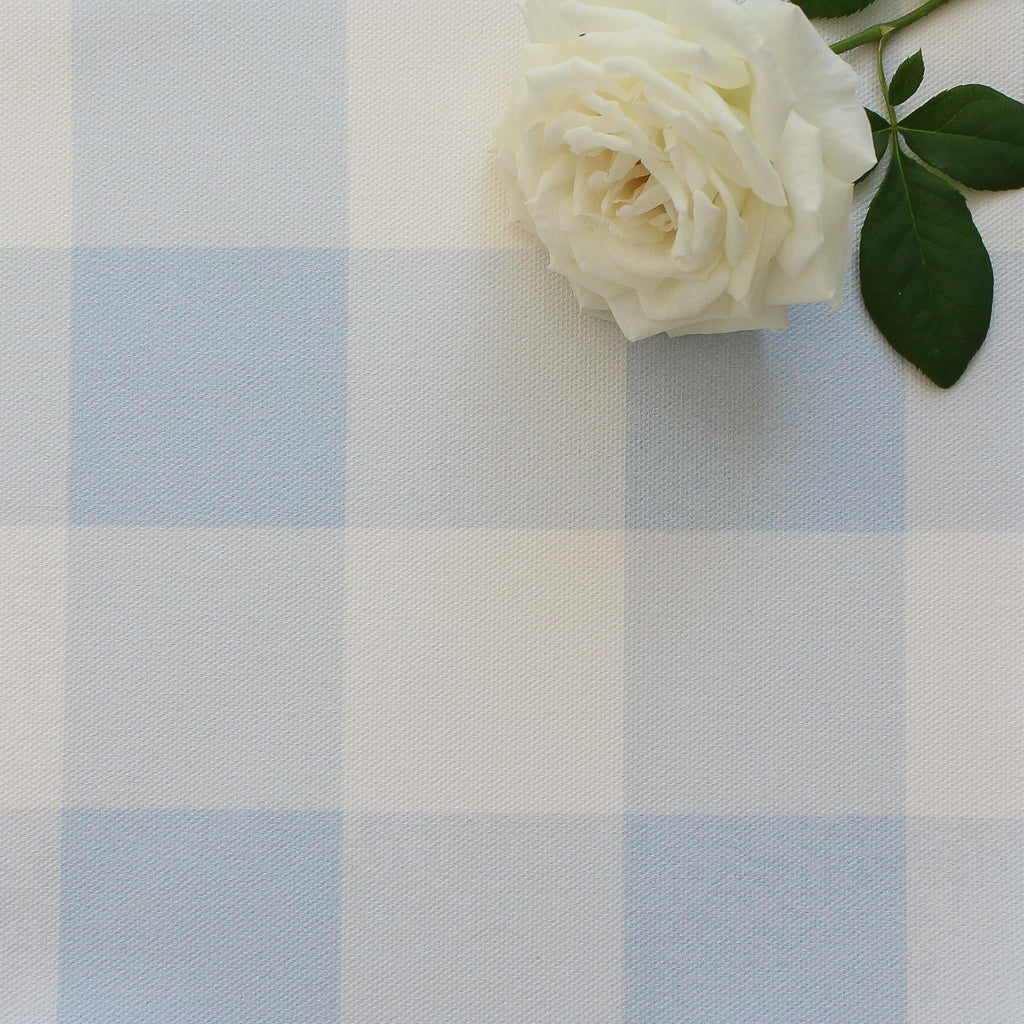 Gingham Check Medium Fabric - Serenity - Hydrangea Lane Home