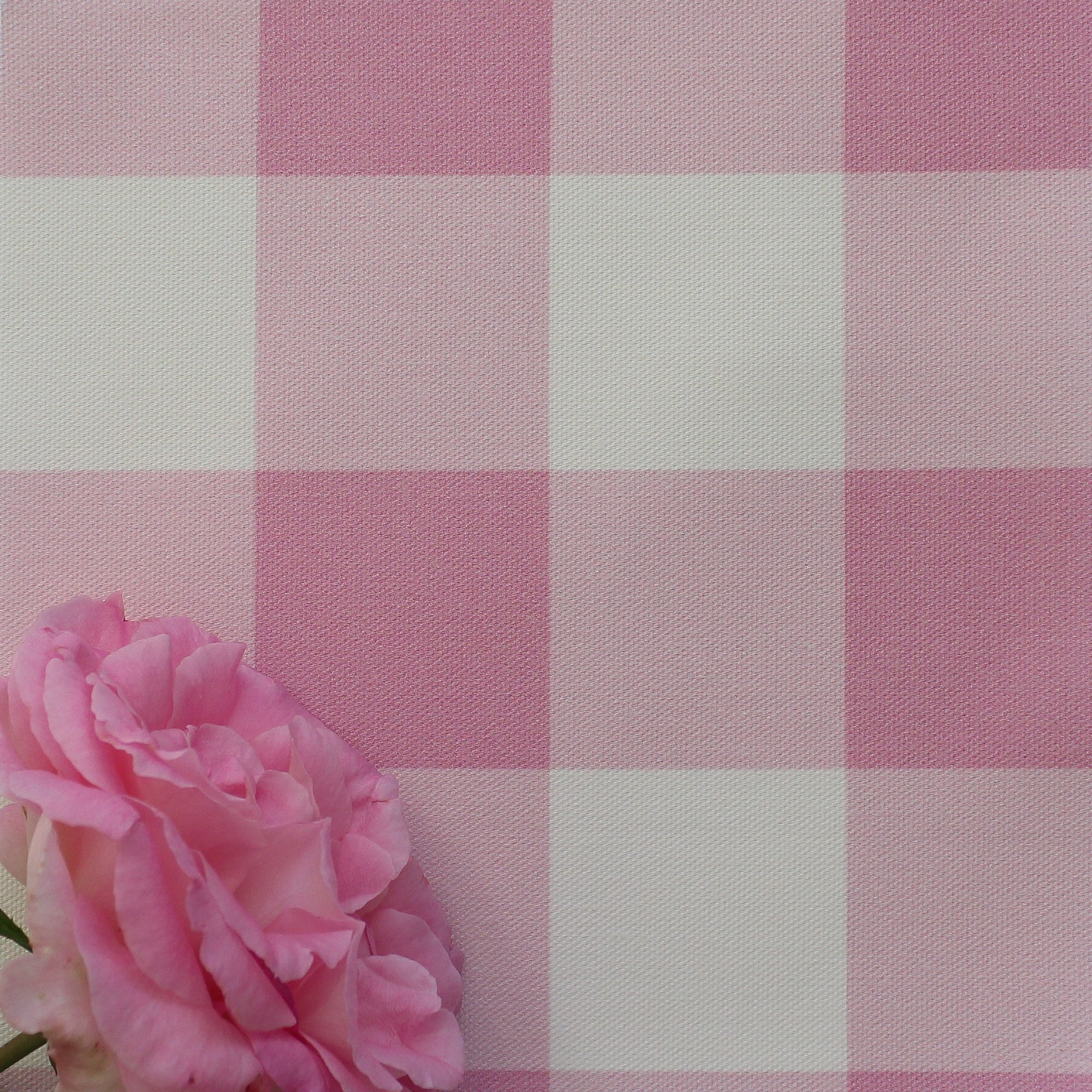 Gingham Check Medium Fabric - Tickled Pink - Hydrangea Lane Home