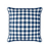 Gingham Check Small Cushion - Blues - Hydrangea Lane Home