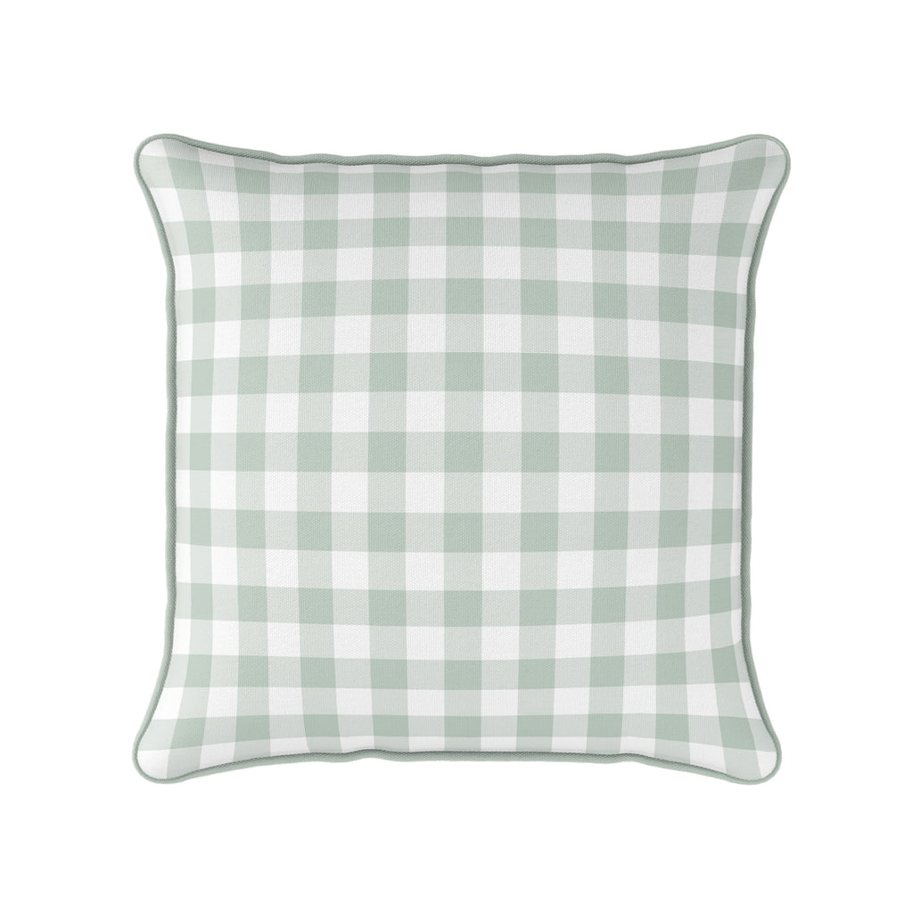 Gingham Check Small Cushion - Greens - Hydrangea Lane Home