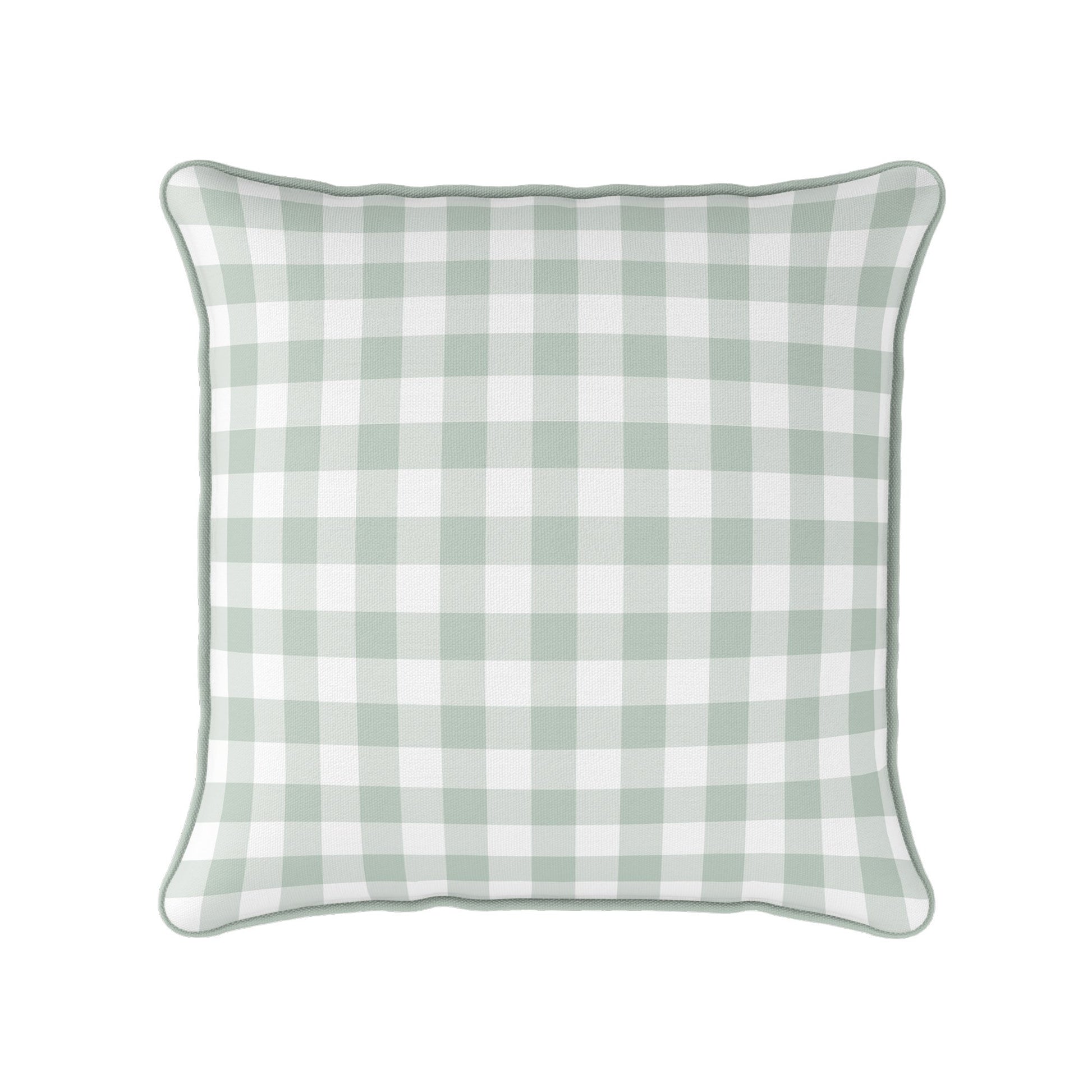 Gingham Check Small Cushion - Greens - Hydrangea Lane Home