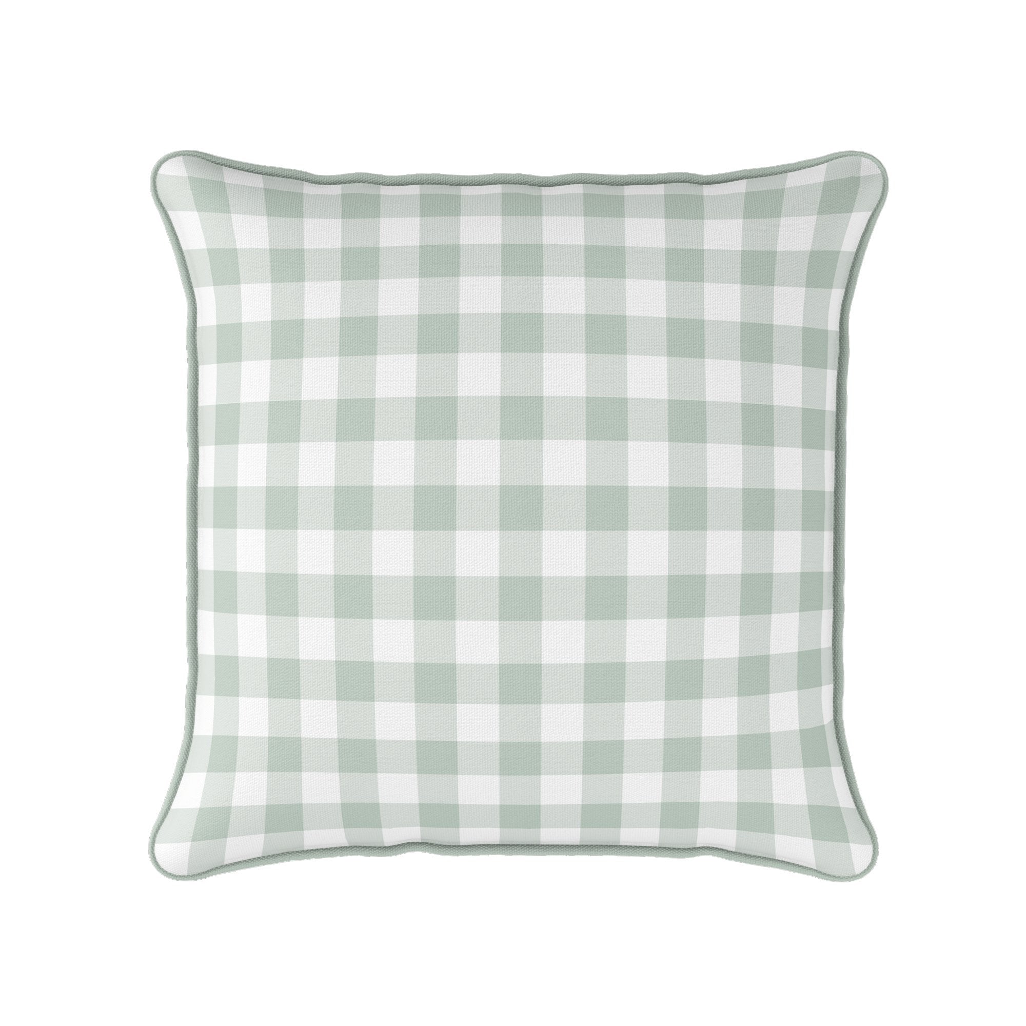 Gingham Check Small Cushion - Greens - Hydrangea Lane Home