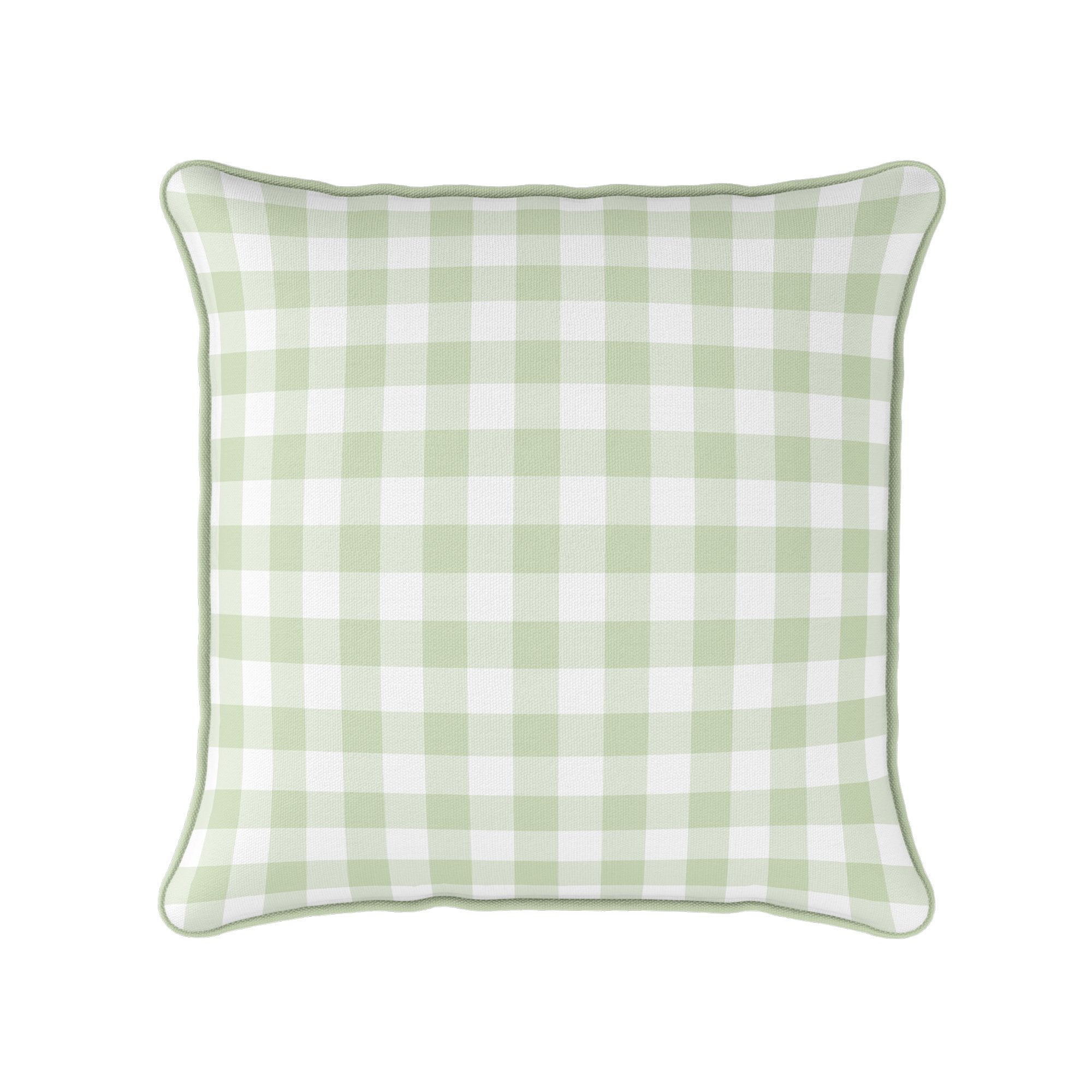 Gingham Check Small Cushion - Greens - Hydrangea Lane Home