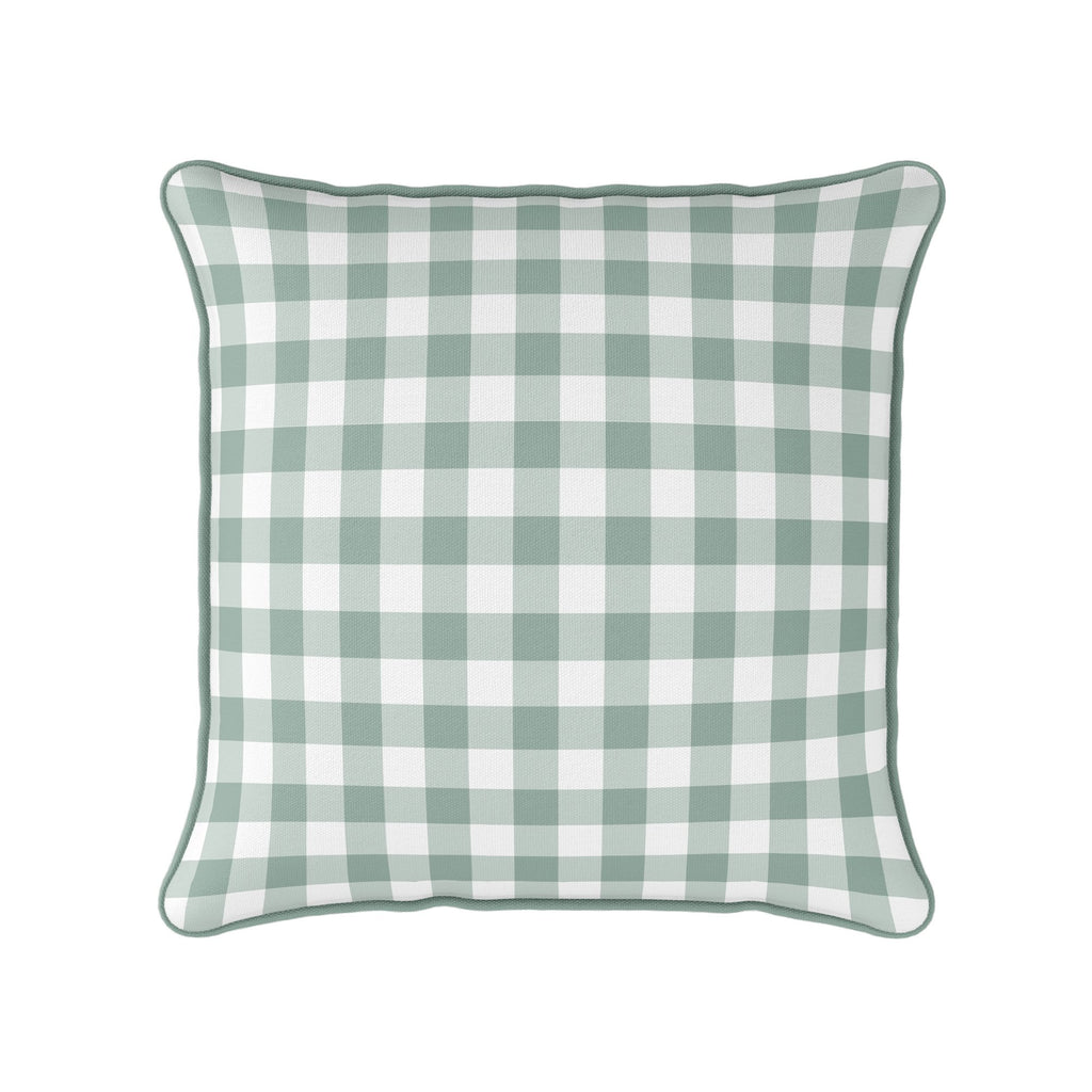 Gingham Check Small Cushion - Greens - Hydrangea Lane Home