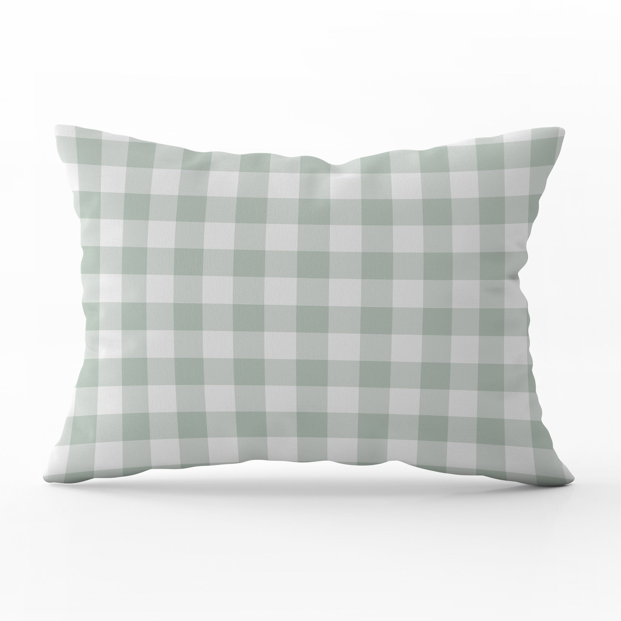 Gingham Check Small Cushion - Greens - Hydrangea Lane Home