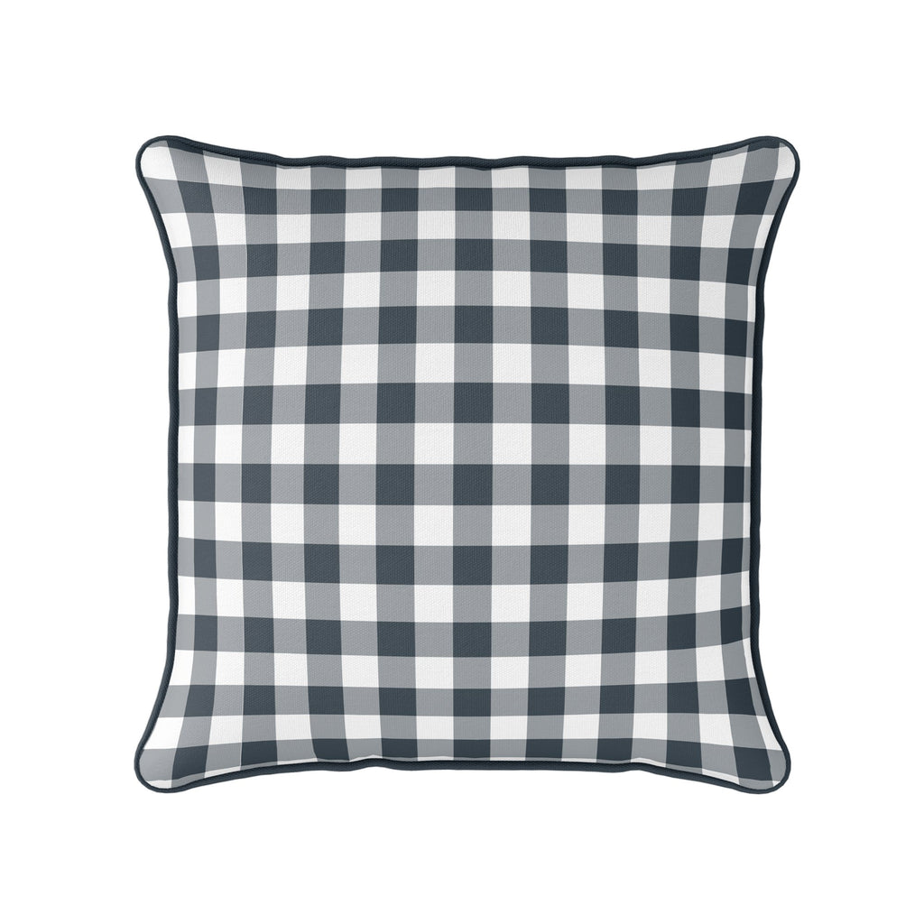 Gingham Check Small Cushion - Neutrals - Hydrangea Lane Home