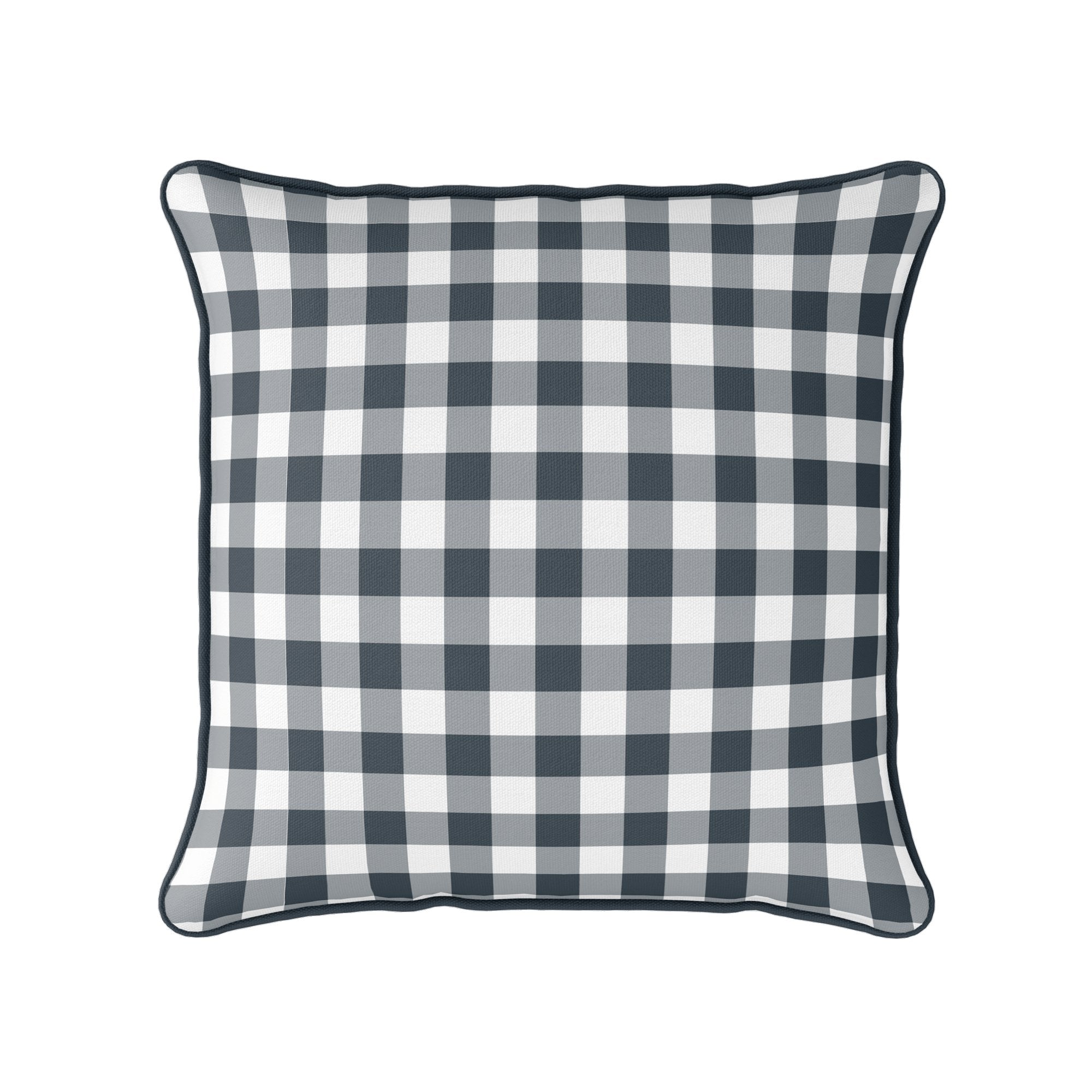 Gingham Check Small Cushion - Neutrals - Hydrangea Lane Home