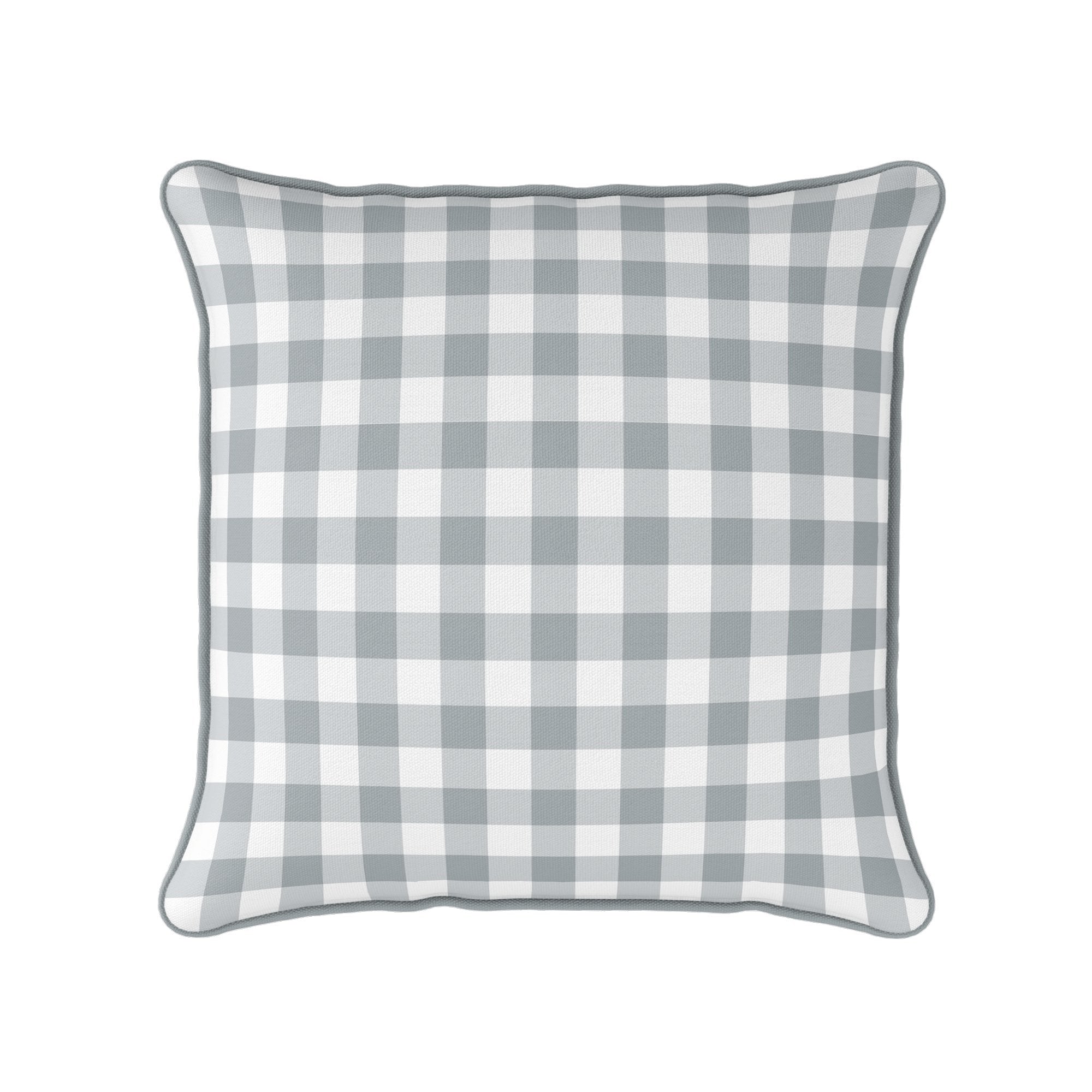 Gingham Check Small Cushion - Neutrals - Hydrangea Lane Home