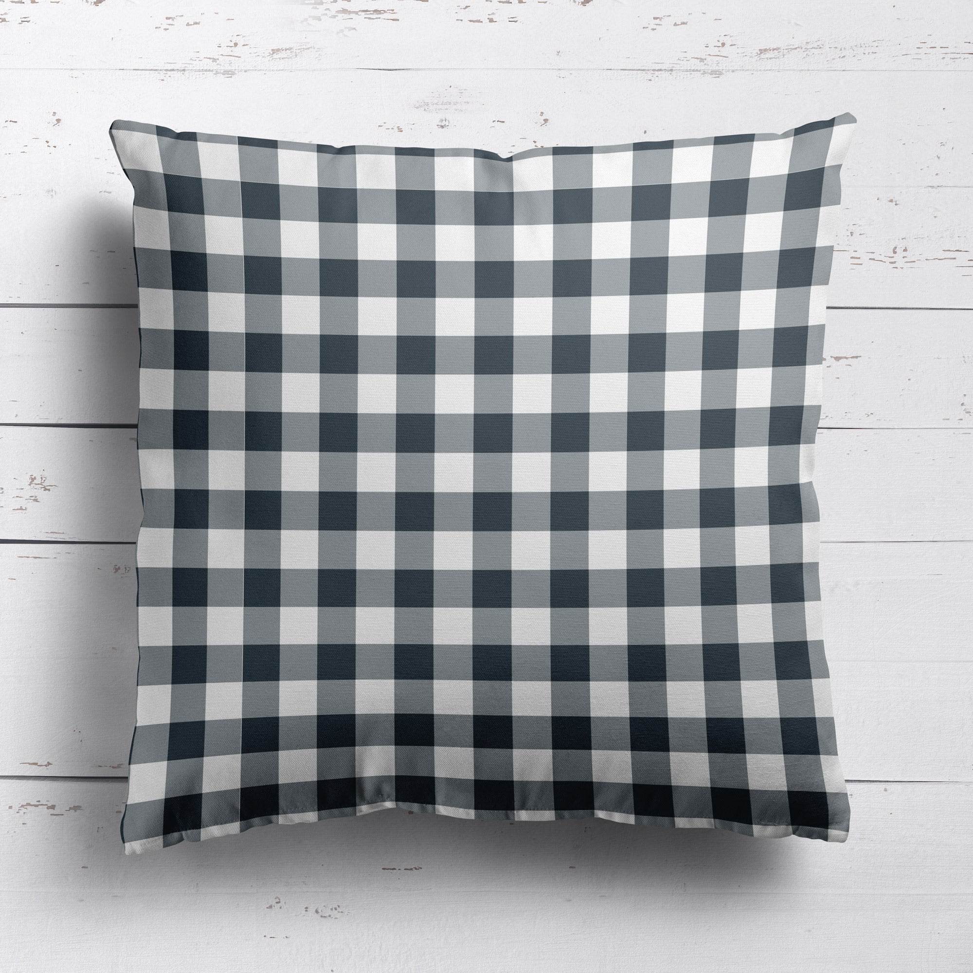 Gingham Check Small Cushion - Neutrals - Hydrangea Lane Home