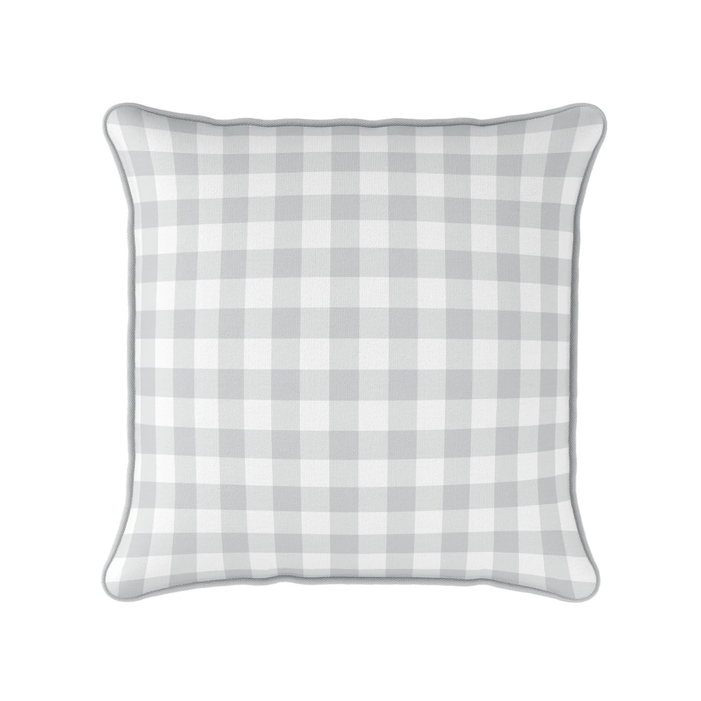 Gingham Check Small Cushion - Neutrals - Hydrangea Lane Home