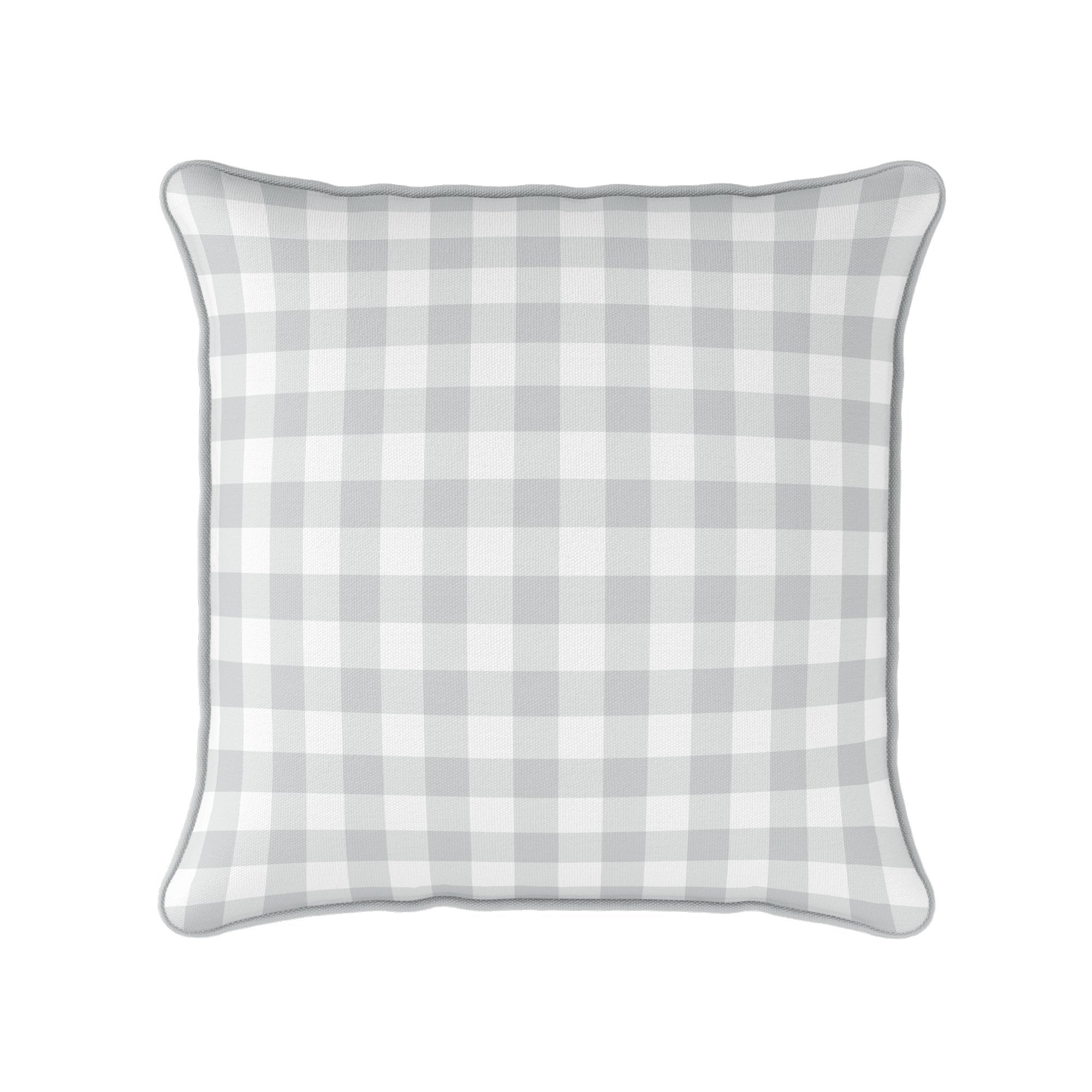 Gingham Check Small Cushion - Neutrals - Hydrangea Lane Home