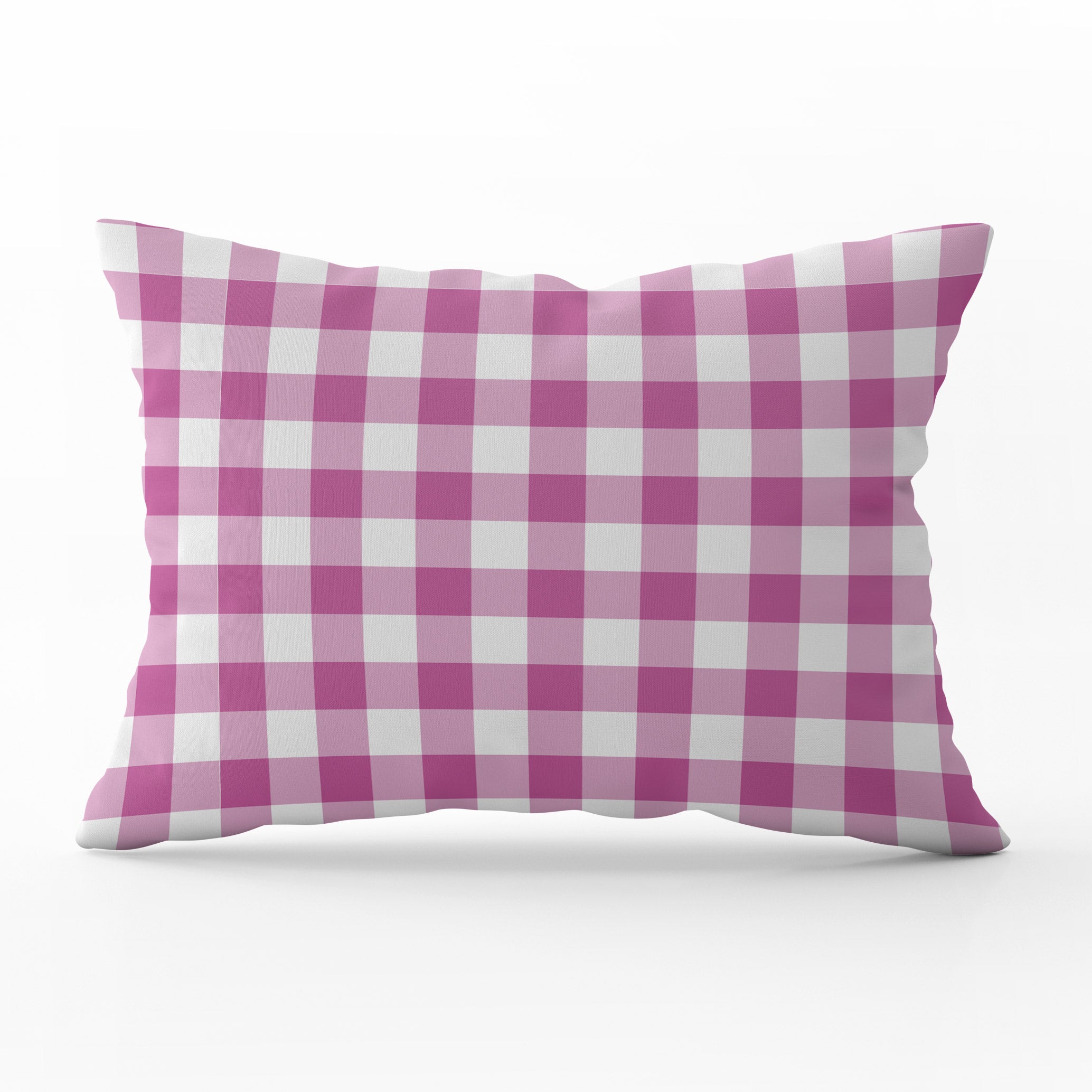 Gingham Check Small Cushion - Pinks - Hydrangea Lane Home
