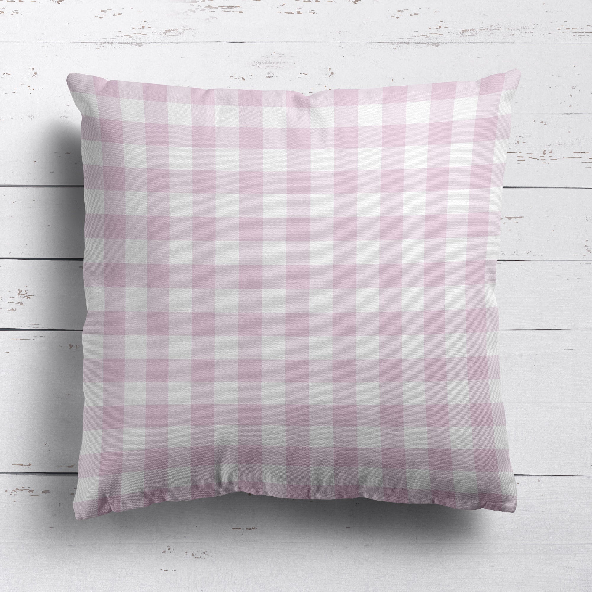 Gingham Check Small Cushion - Pinks - Hydrangea Lane Home