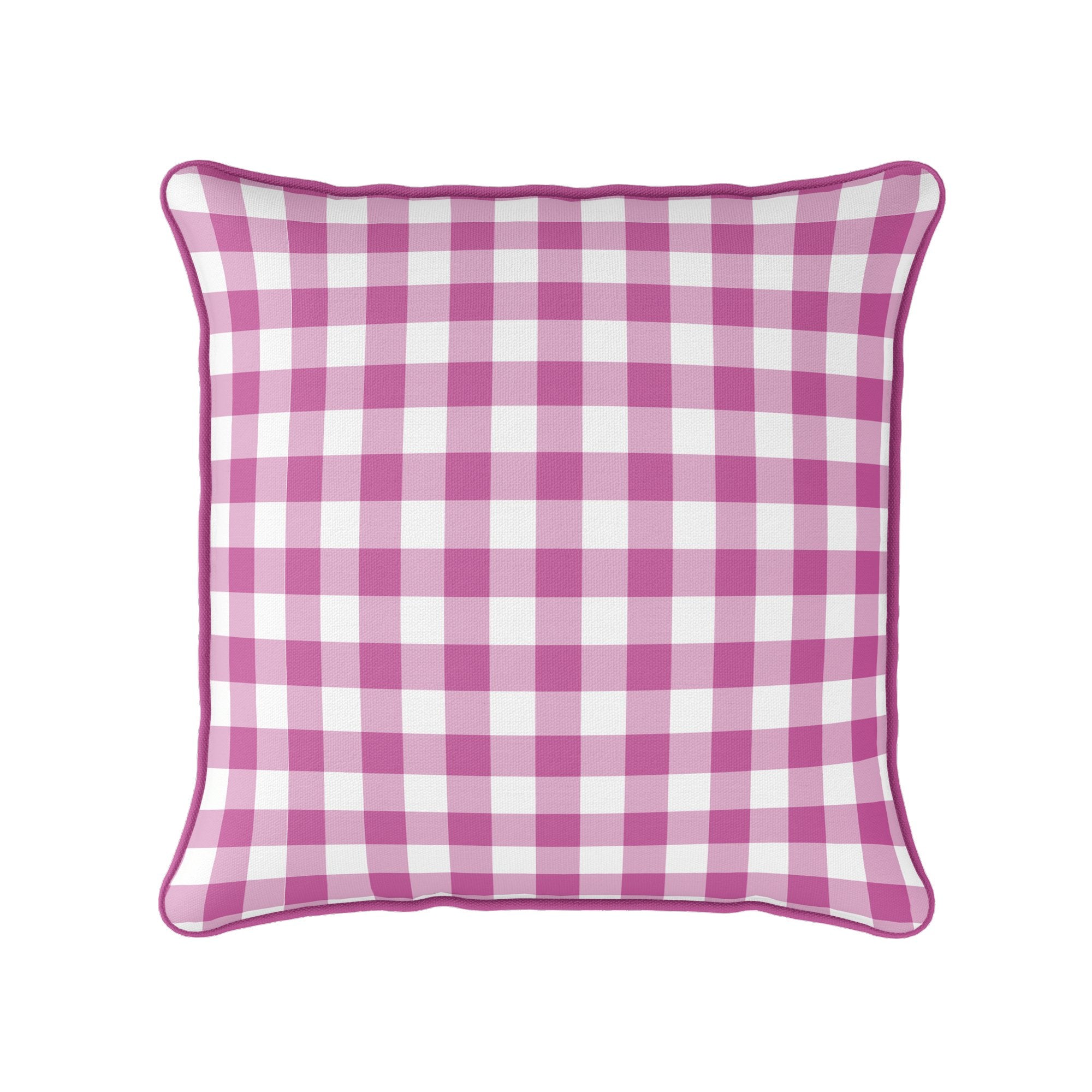 Gingham Check Small Cushion - Pinks - Hydrangea Lane Home