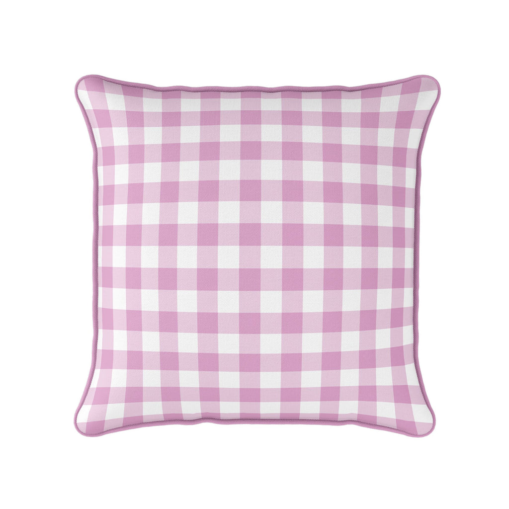 Gingham Check Small Cushion - Pinks - Hydrangea Lane Home