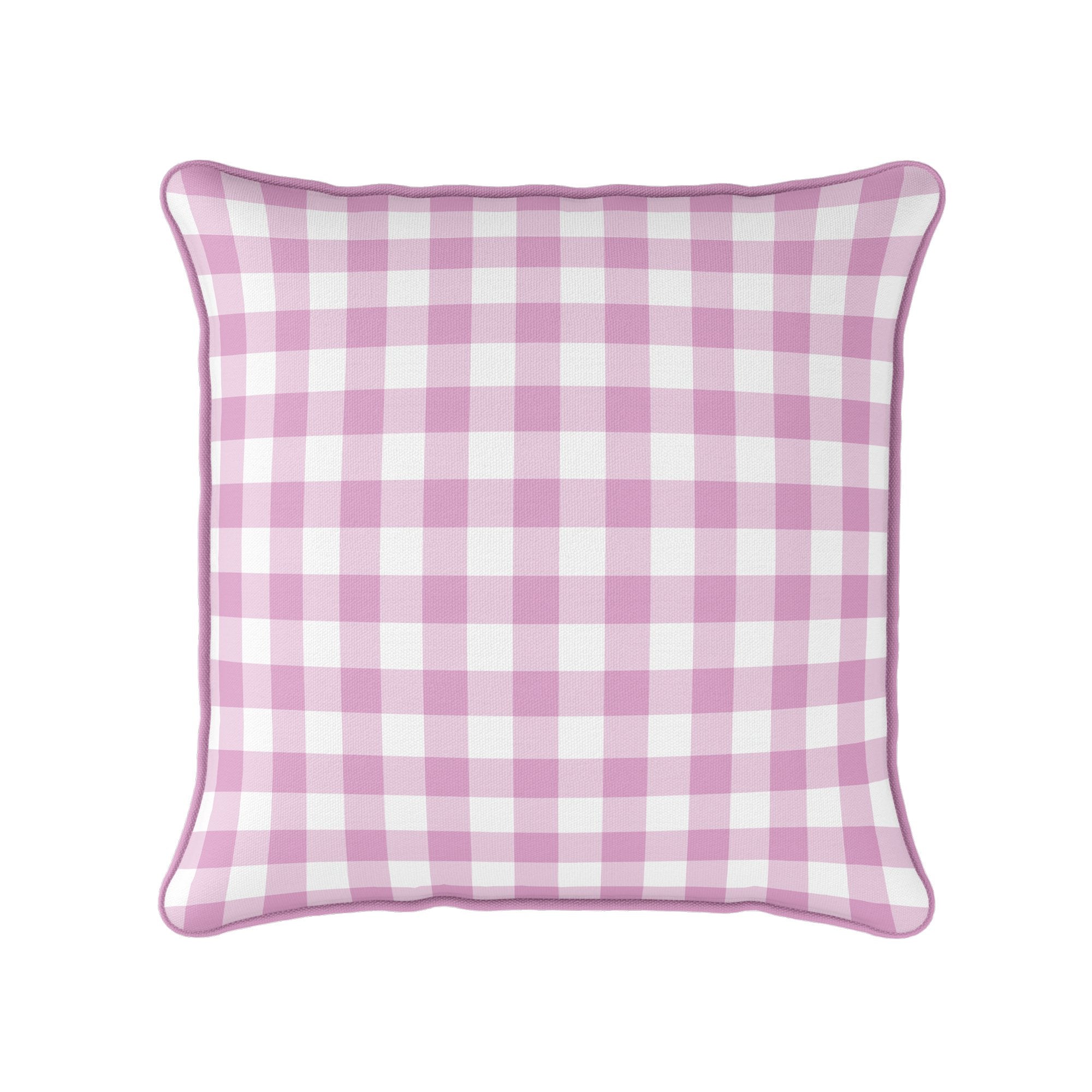 Gingham Check Small Cushion - Pinks - Hydrangea Lane Home