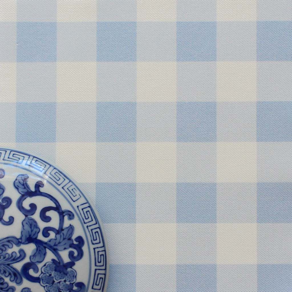 Gingham Check Small Fabric - Cornflower - Hydrangea Lane Home