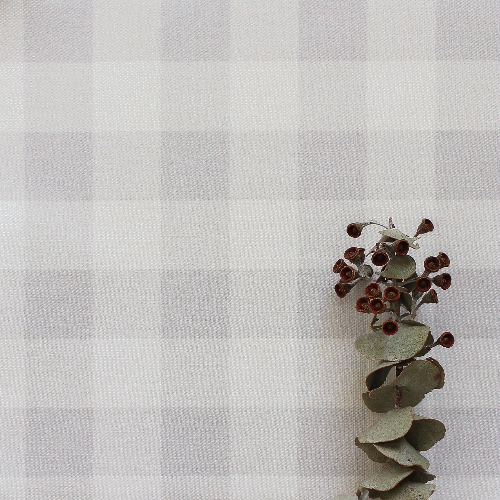 Gingham Check Small Fabric - Dove - Hydrangea Lane Home