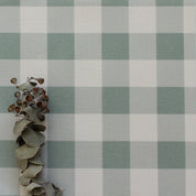 Gingham Check Small Fabric - Eucalyptus - Hydrangea Lane Home