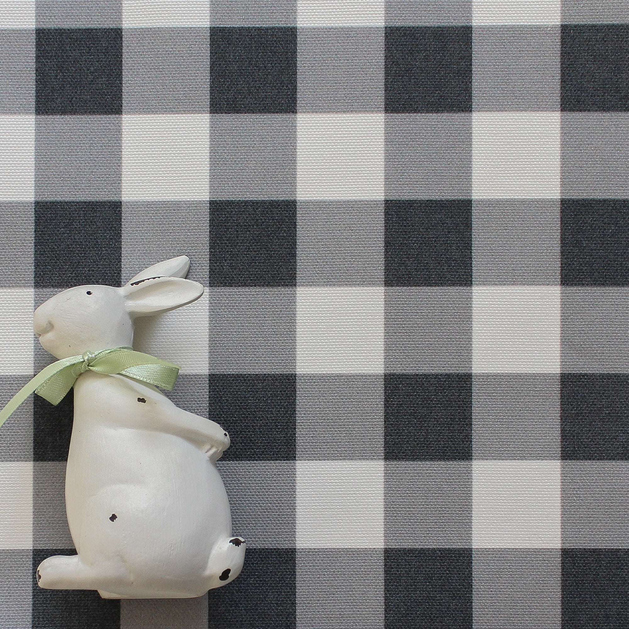 Gingham Check Small Fabric - Graphite - Hydrangea Lane Home