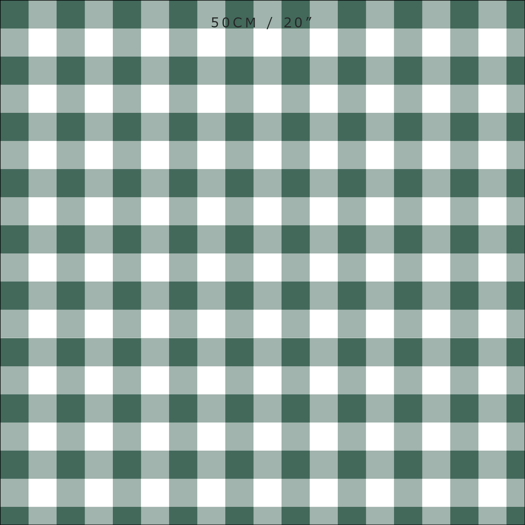 Gingham Check Small Fabric - Leaf - Hydrangea Lane Home