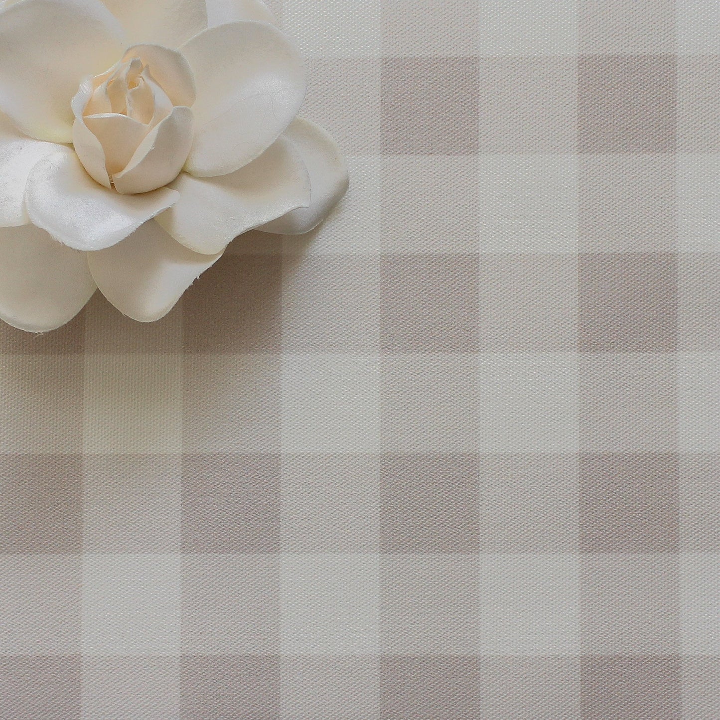 Gingham Check Small Fabric - Linen - Hydrangea Lane Home