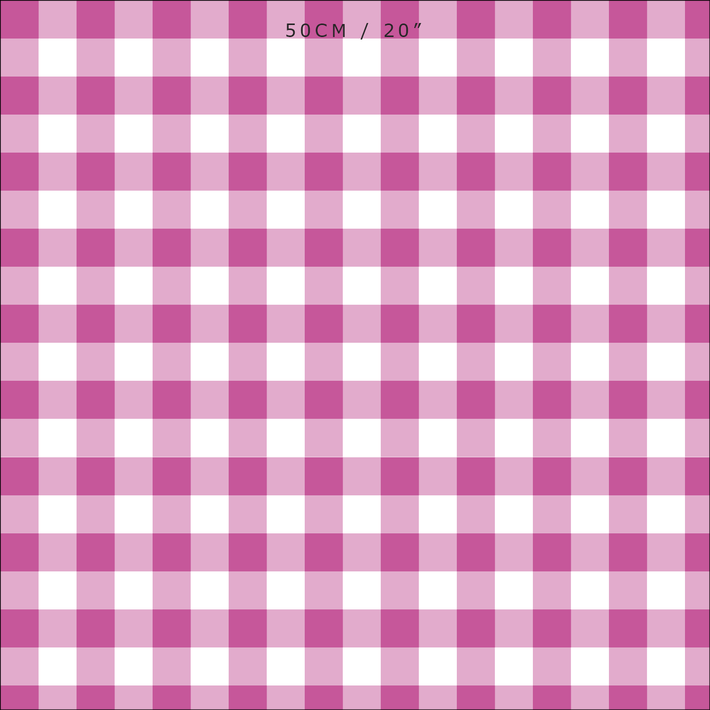 Hot Pink Gingham check on7/8 white single face satin, 10 yards
