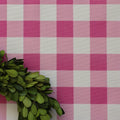 Gingham Check Small Fabric - Raspberry - Hydrangea Lane Home