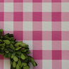 Gingham Check Small Fabric - Raspberry - Hydrangea Lane Home