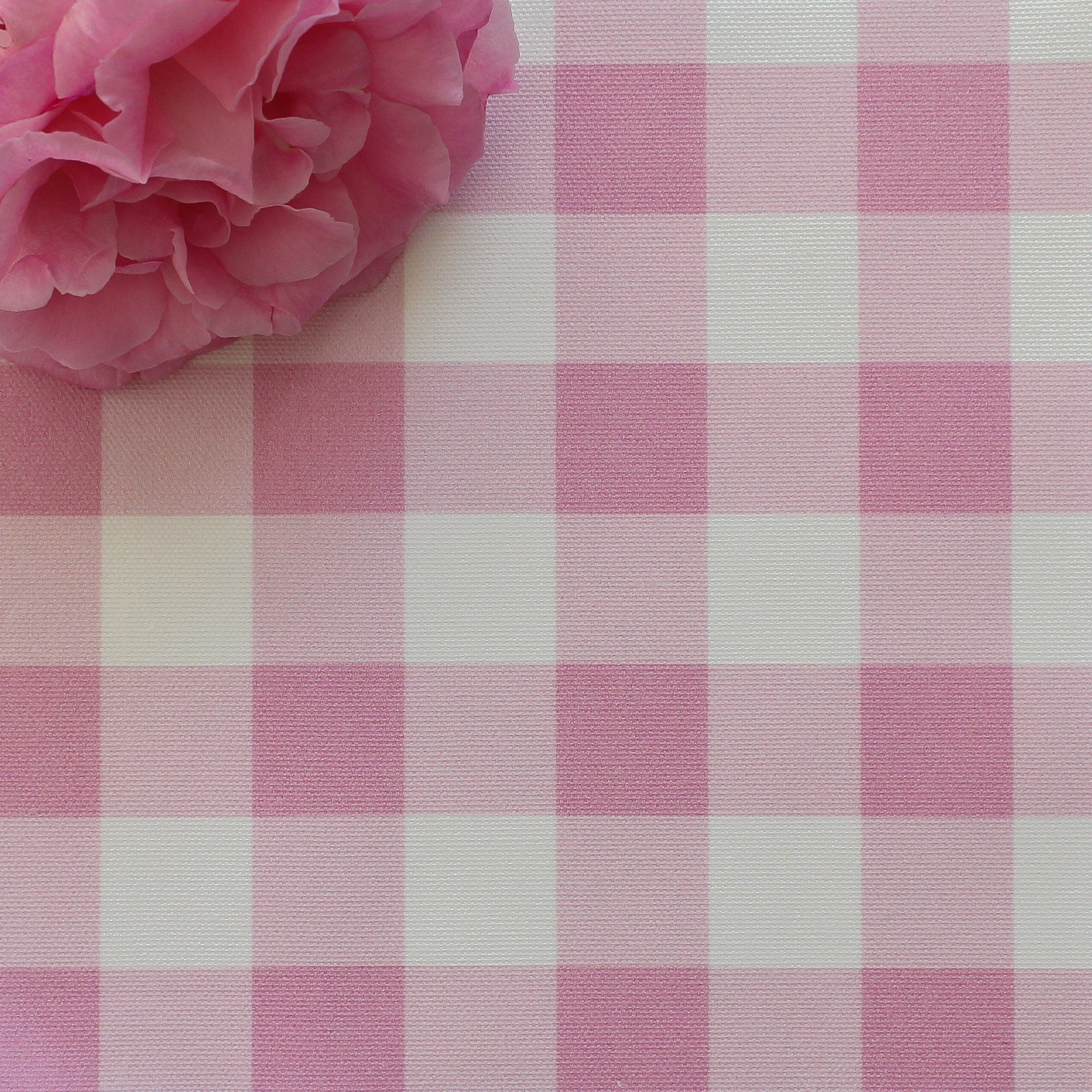 Gingham Check Small Fabric - Tickled Pink - Hydrangea Lane Home