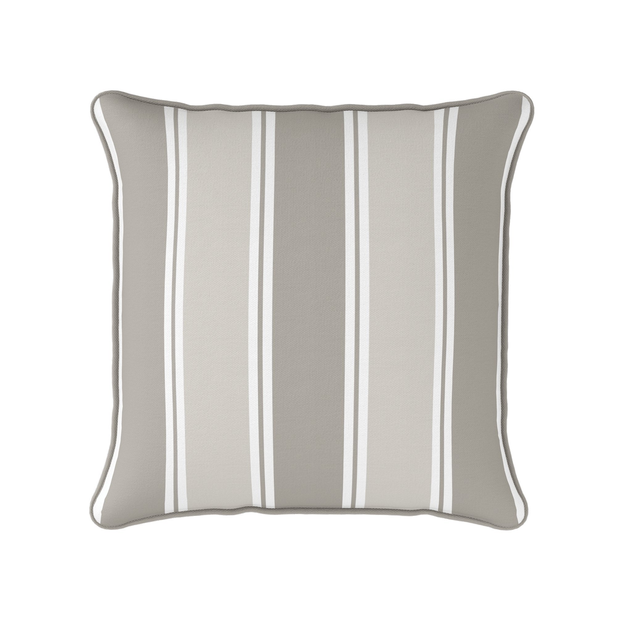 Grande Stripe Cushion- Blues and Neutrals - Hydrangea Lane Home