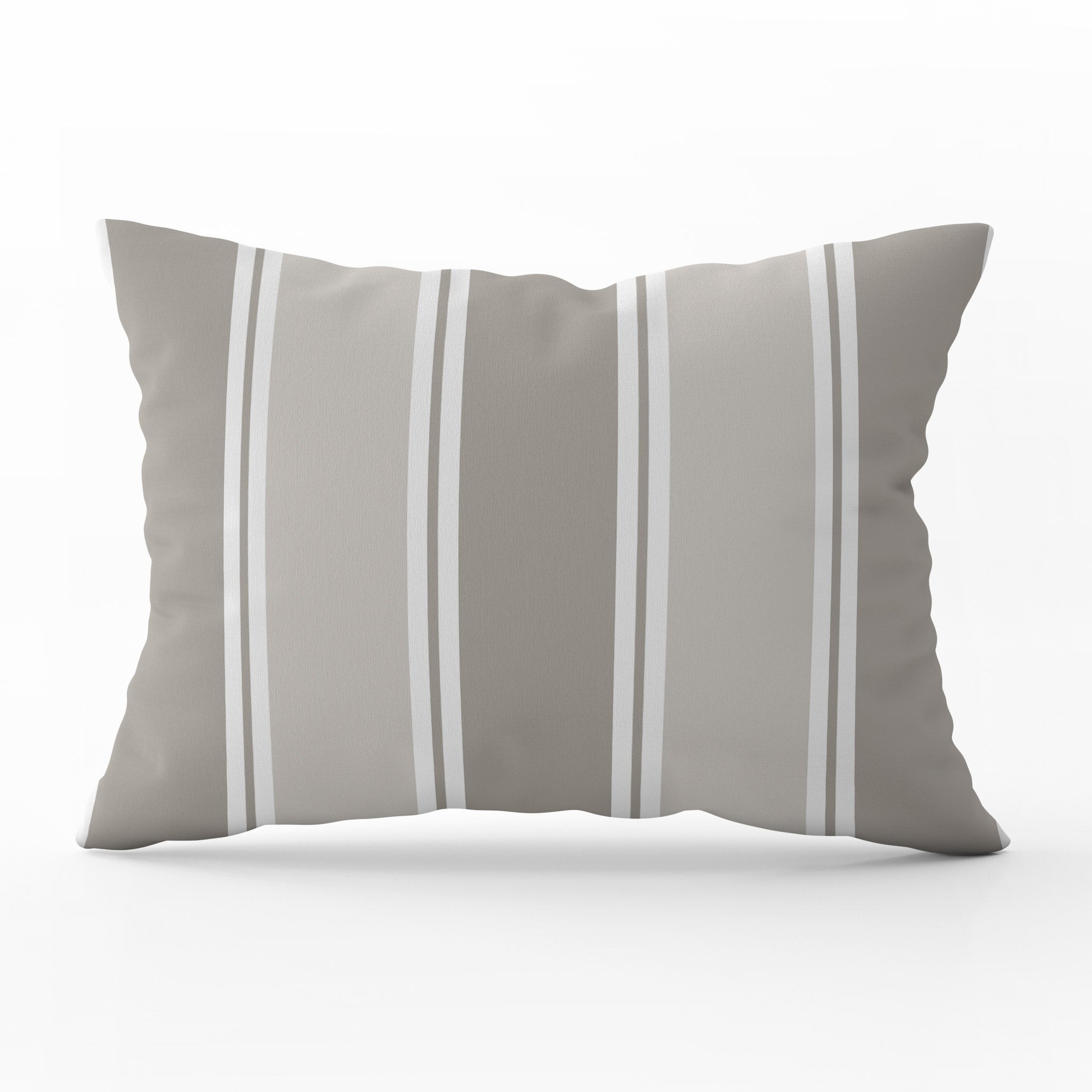 Grande Stripe Cushion- Blues and Neutrals - Hydrangea Lane Home