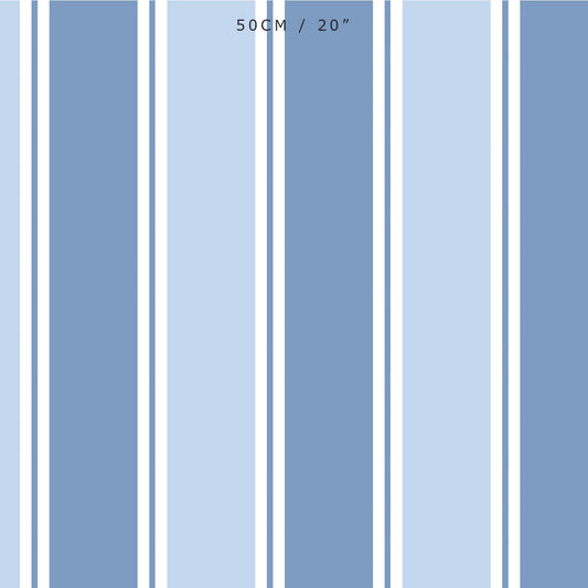 Grande Stripe Fabric - Breeze-Serenity - Hydrangea Lane Home