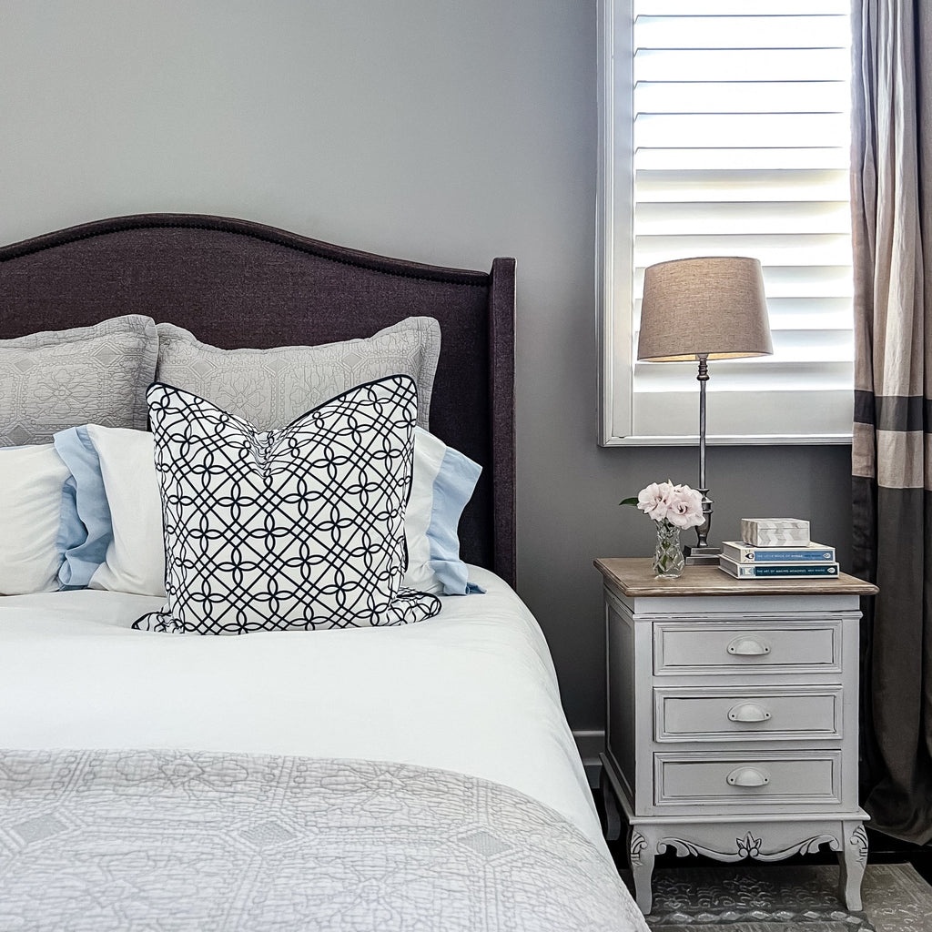 Greek Gate Cushion - Blues - Hydrangea Lane Home