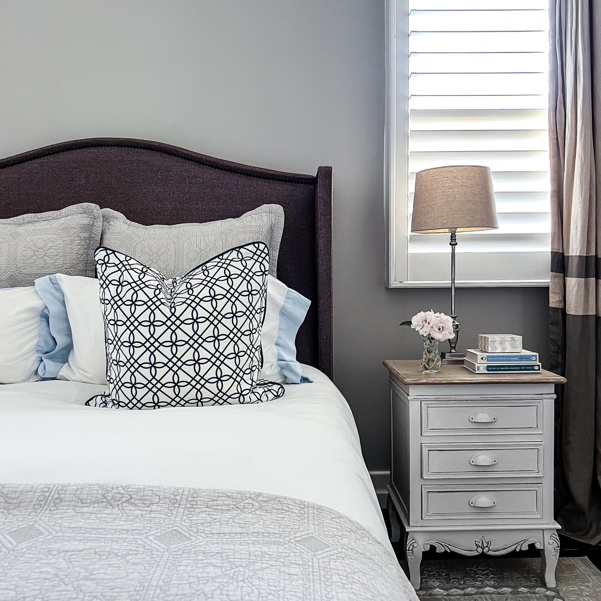 Greek Gate Cushion - Blues - Hydrangea Lane Home