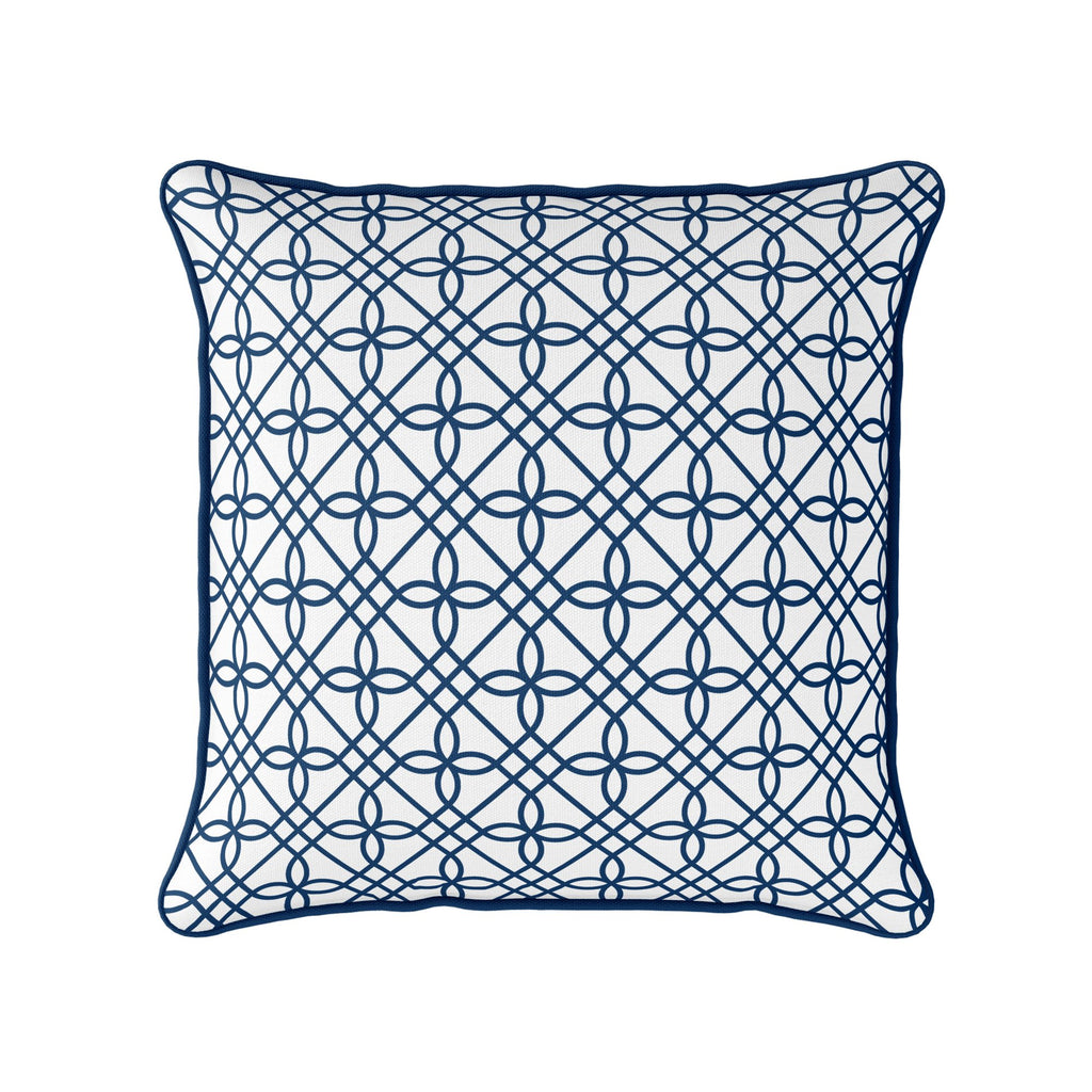 Greek Gate Cushion - Blues - Hydrangea Lane Home