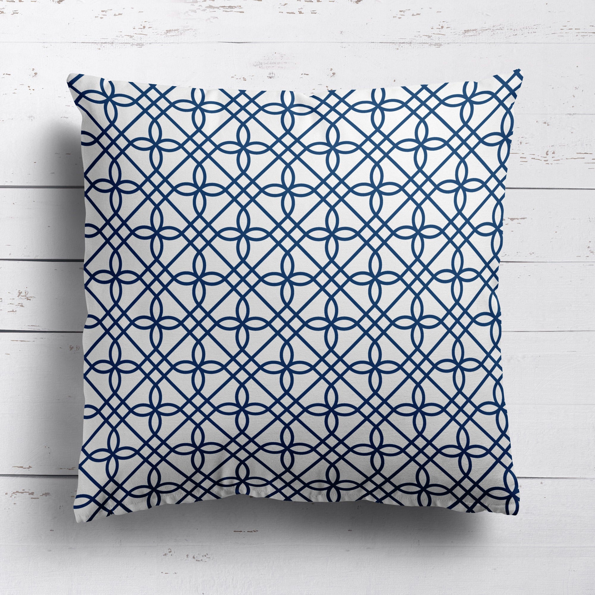Greek Gate Cushion - Blues - Hydrangea Lane Home