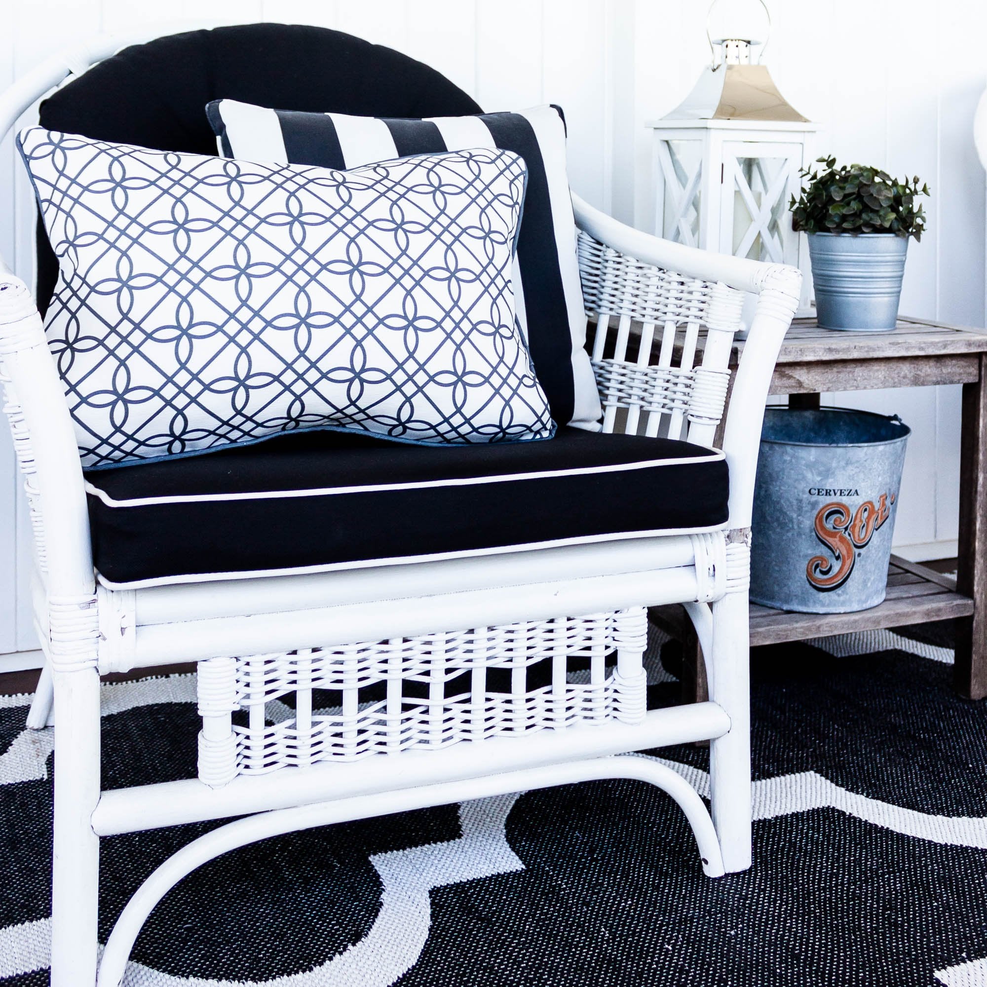 Greek Gate Cushion - Neutrals - Hydrangea Lane Home