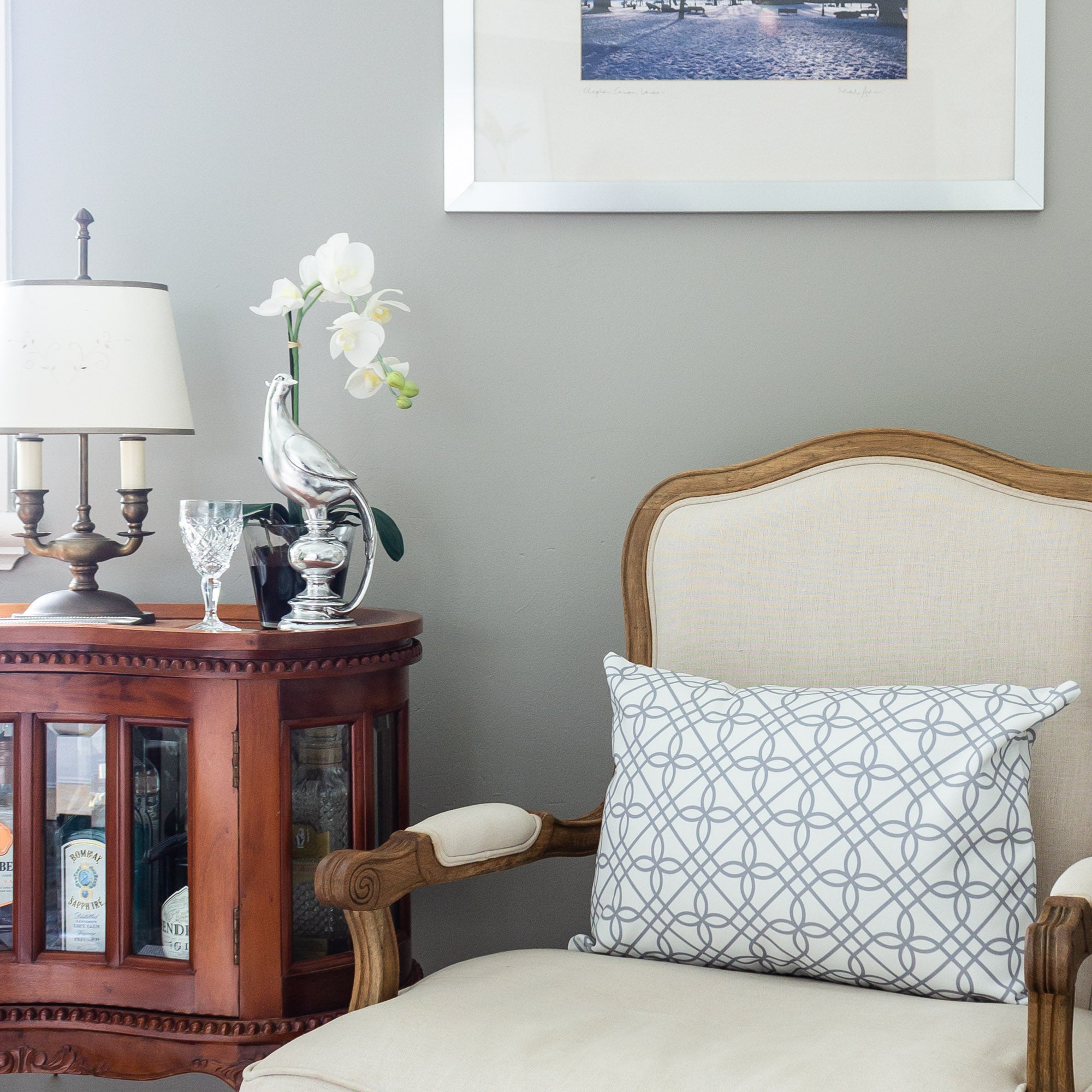 Greek Gate Cushion - Neutrals - Hydrangea Lane Home