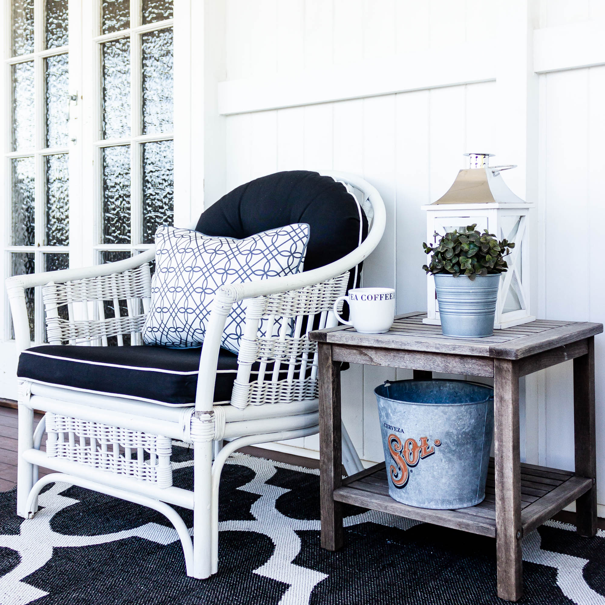 Greek Gate Cushion - Neutrals - Hydrangea Lane Home