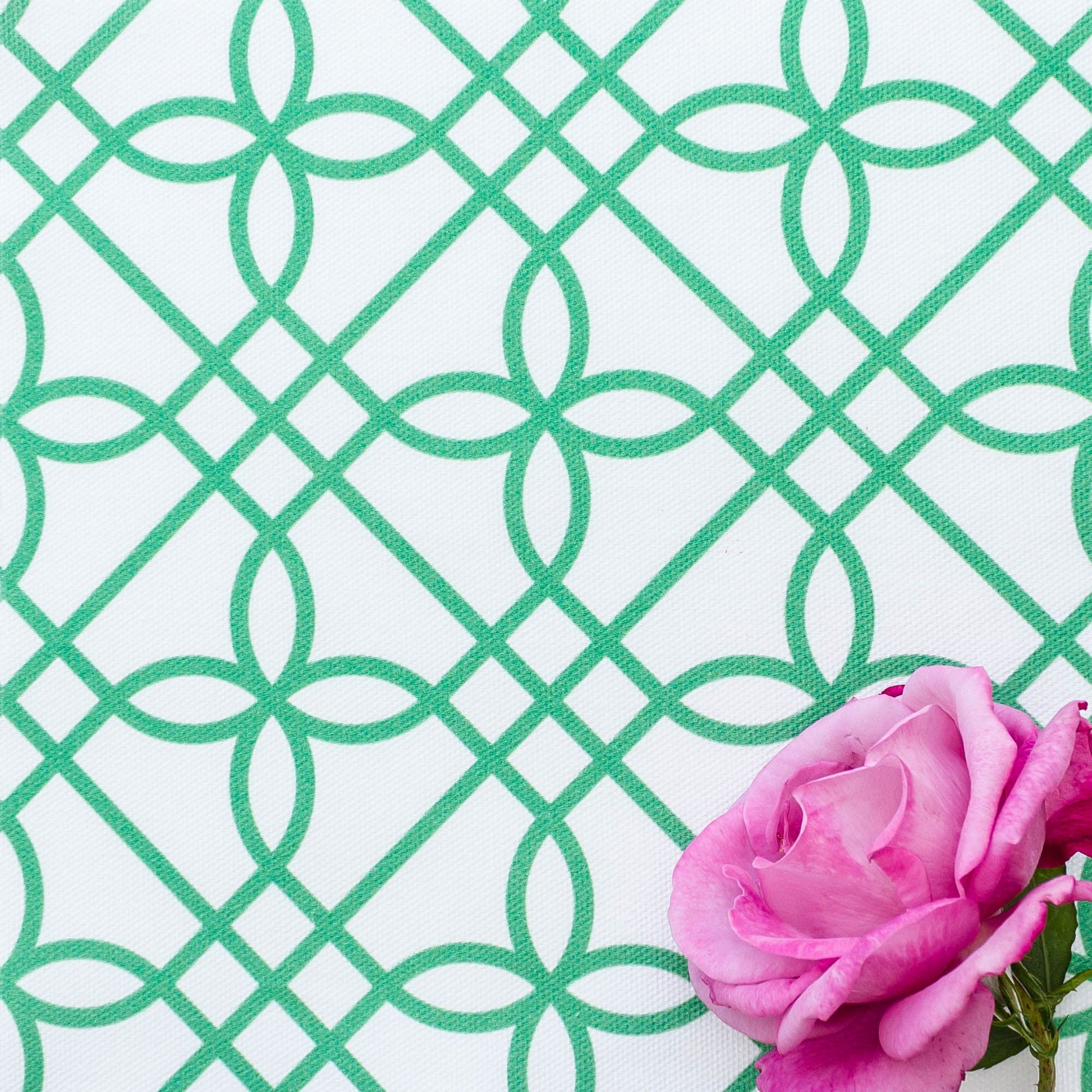 Greek Gate Fabric - Emerald - Hydrangea Lane Home